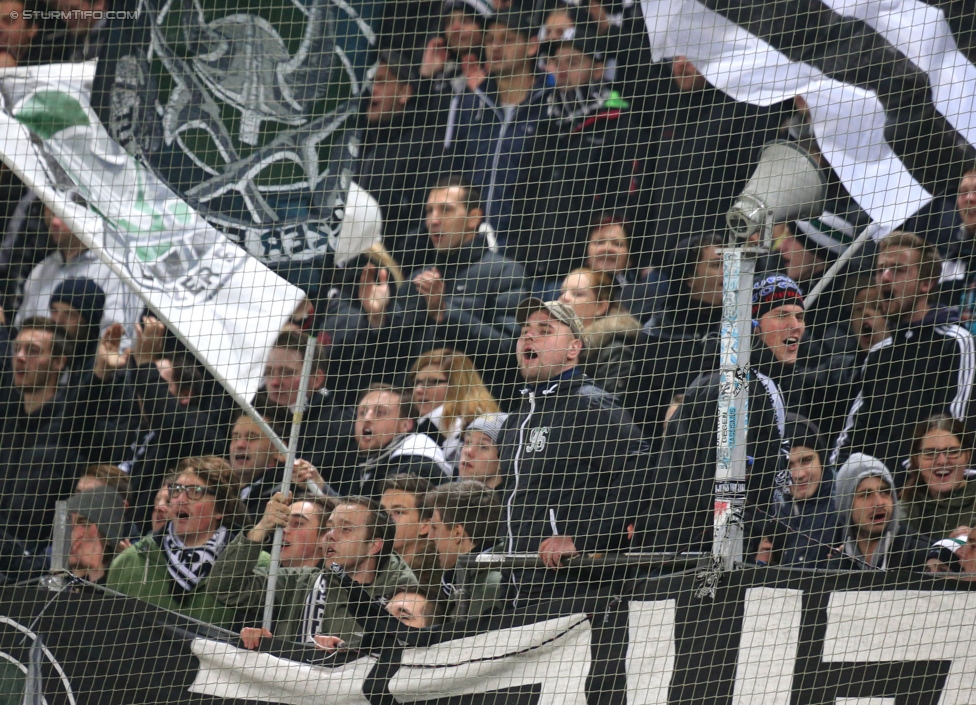 Sturm Graz - RB Salzburg
Oesterreichische Fussball Bundesliga, 16. Runde, SK Sturm Graz - FC RB Salzburg, Stadion Liebenau Graz, 23.11.2014. 

Foto zeigt Fans von Sturm
