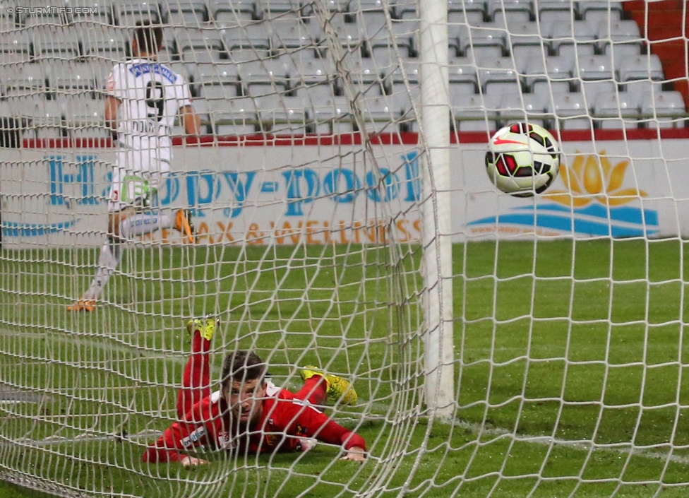 Admira Wacker - Sturm Graz
Oesterreichische Fussball Bundesliga, 17. Runde, FC Admira Wacker Moedling, Stadion Suedstadt Maria Enzersdorf, 29.11.2014. 

Foto zeigt Marco Djuricin (Sturm)
Schlüsselwörter: tor