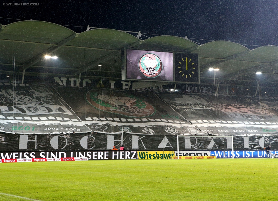 Sturm Graz - Ried
Oesterreichische Fussball Bundesliga, 18. Runde, SK Sturm Graz - SV Ried, Stadion Liebenau Graz, 06.12.2014. 

Foto zeigt Fans von Sturm mit einer Choreografie
