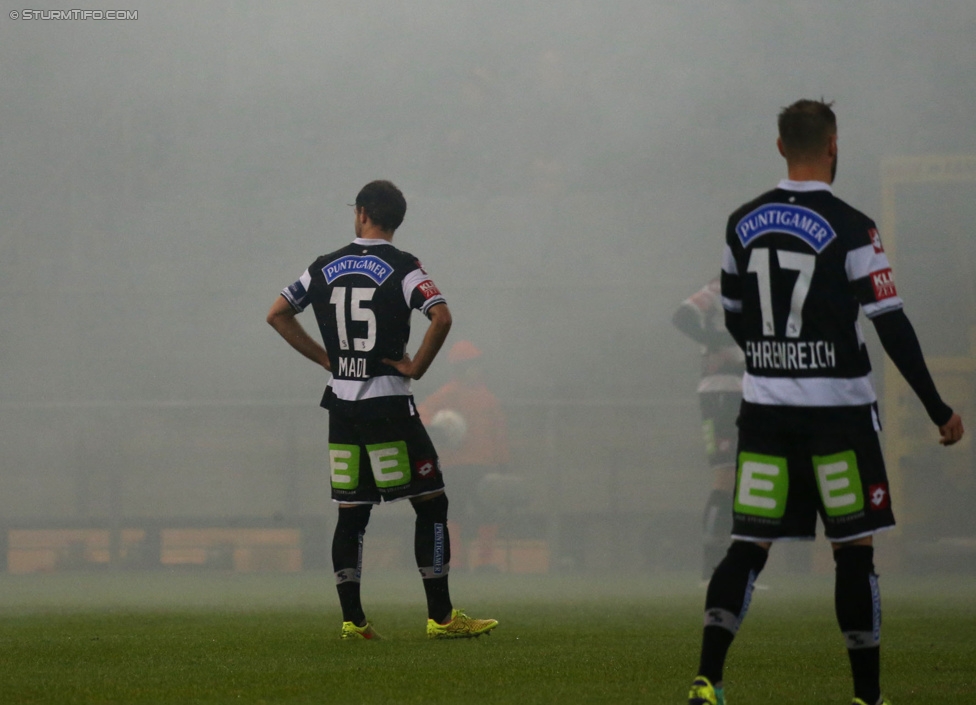 Sturm Graz - Ried
Oesterreichische Fussball Bundesliga, 18. Runde, SK Sturm Graz - SV Ried, Stadion Liebenau Graz, 06.12.2014. 

Foto zeigt Michael Madl (Sturm) und Martin Ehrenreich (Sturm)
