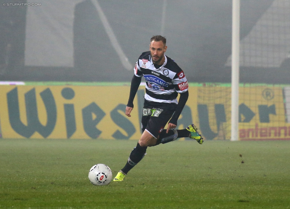 Sturm Graz - Ried
Oesterreichische Fussball Bundesliga, 18. Runde, SK Sturm Graz - SV Ried, Stadion Liebenau Graz, 06.12.2014. 

Foto zeigt Martin Ehrenreich (Sturm)
