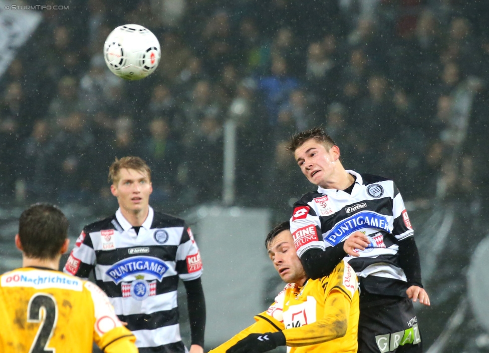 Sturm Graz - Ried
Oesterreichische Fussball Bundesliga, 18. Runde, SK Sturm Graz - SV Ried, Stadion Liebenau Graz, 06.12.2014. 

Foto zeigt Andreas Gruber (Sturm)
