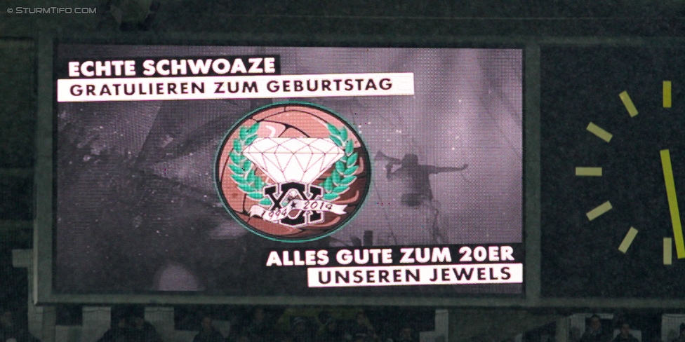 Sturm Graz - Ried
Oesterreichische Fussball Bundesliga, 18. Runde, SK Sturm Graz - SV Ried, Stadion Liebenau Graz, 06.12.2014. 

Foto zeigt die Anzeigetafel
