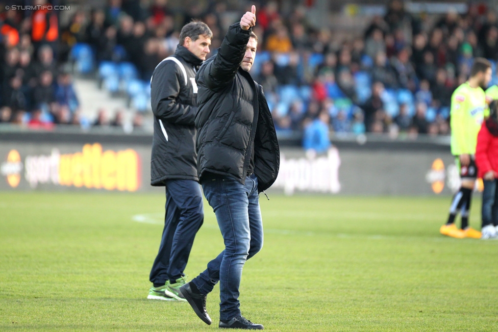 Altach - Sturm Graz
Oesterreichische Fussball Bundesliga, 19. Runde, SCR Altach - SK Sturm Graz, Stadion Schnabelholz Altach, 13.12.2014. 

Foto zeigt Franco Foda (Cheftrainer Sturm)
