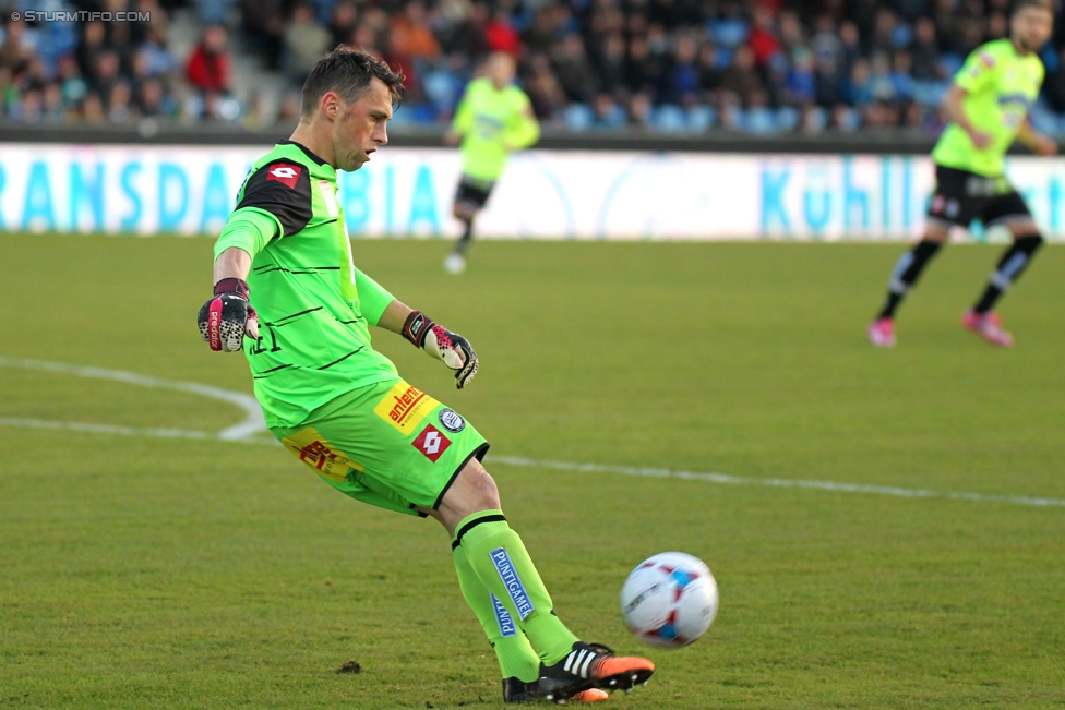 Altach - Sturm Graz
Oesterreichische Fussball Bundesliga, 19. Runde, SCR Altach - SK Sturm Graz, Stadion Schnabelholz Altach, 13.12.2014. 

Foto zeigt Christian Gratzei (Sturm)
