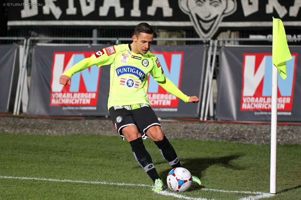 Altach - Sturm Graz
Oesterreichische Fussball Bundesliga, 19. Runde, SCR Altach - SK Sturm Graz, Stadion Schnabelholz Altach, 13.12.2014. 

Foto zeigt Daniel Offenbacher (Sturm)
