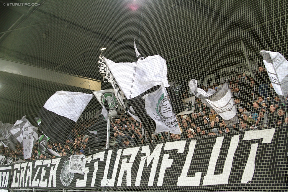 Sturm Graz - Wr. Neustadt
Oesterreichische Fussball Bundesliga, 21. Runde, SK Sturm Graz - SC Wiener Neustadt, Stadion Liebenau Graz, 21.02.2015. 

Foto zeigt Fans von Sturm
