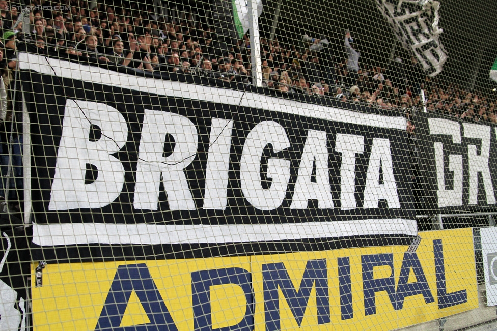 Sturm Graz - Wr. Neustadt
Oesterreichische Fussball Bundesliga, 21. Runde, SK Sturm Graz - SC Wiener Neustadt, Stadion Liebenau Graz, 21.02.2015. 

Foto zeigt Fans von Sturm
