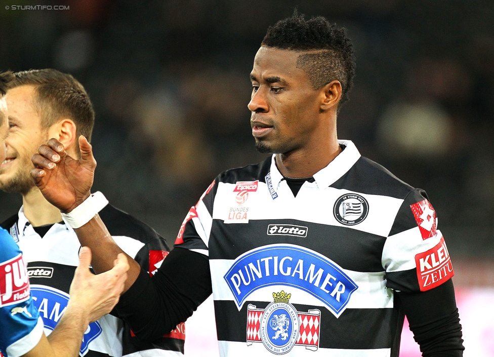 Sturm Graz - Wr. Neustadt
Oesterreichische Fussball Bundesliga, 21. Runde, SK Sturm Graz - SC Wiener Neustadt, Stadion Liebenau Graz, 21.02.2015. 

Foto zeigt Osagie Bright Edomwonyi (Sturm)
