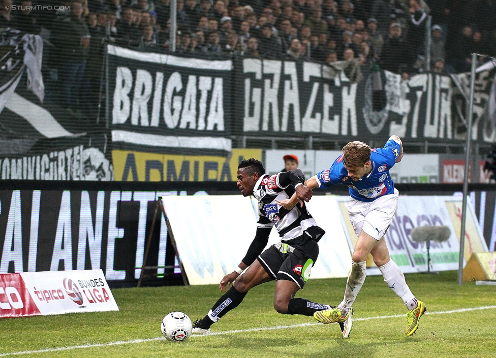 Sturm Graz - Wr. Neustadt
Oesterreichische Fussball Bundesliga, 21. Runde, SK Sturm Graz - SC Wiener Neustadt, Stadion Liebenau Graz, 21.02.2015. 

Foto zeigt Osagie Bright Edomwonyi (Sturm)
