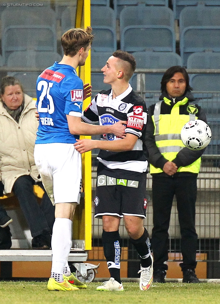 Sturm Graz - Wr. Neustadt
Oesterreichische Fussball Bundesliga, 21. Runde, SK Sturm Graz - SC Wiener Neustadt, Stadion Liebenau Graz, 21.02.2015. 

Foto zeigt Donisi Avdijaj (Sturm)
