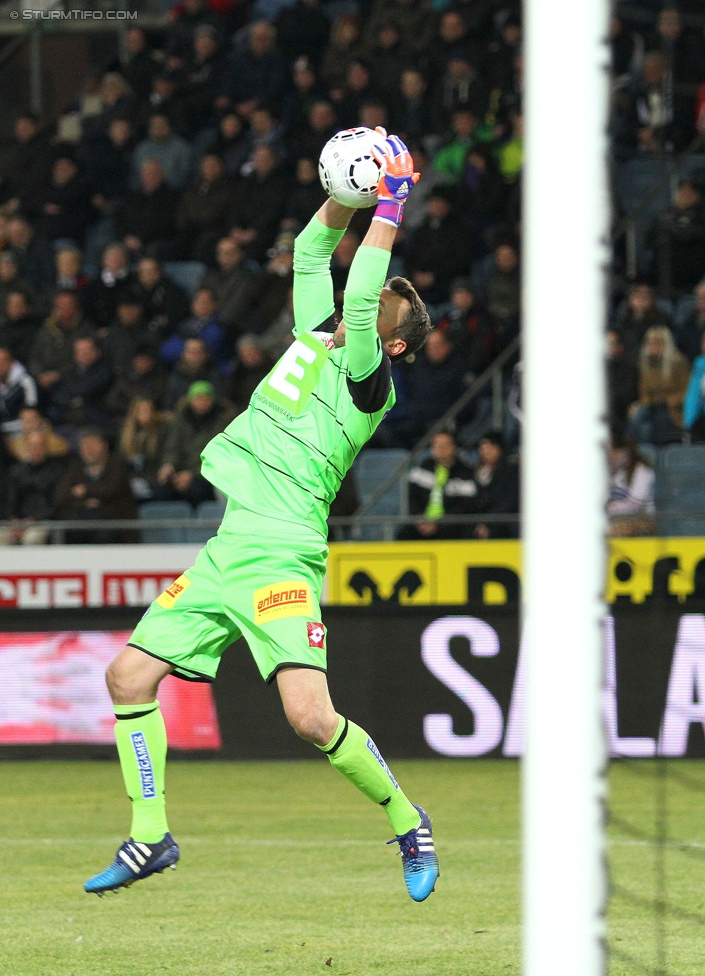 Sturm Graz - Wr. Neustadt
Oesterreichische Fussball Bundesliga, 21. Runde, SK Sturm Graz - SC Wiener Neustadt, Stadion Liebenau Graz, 21.02.2015. 

Foto zeigt Christian Gratzei (Sturm)
