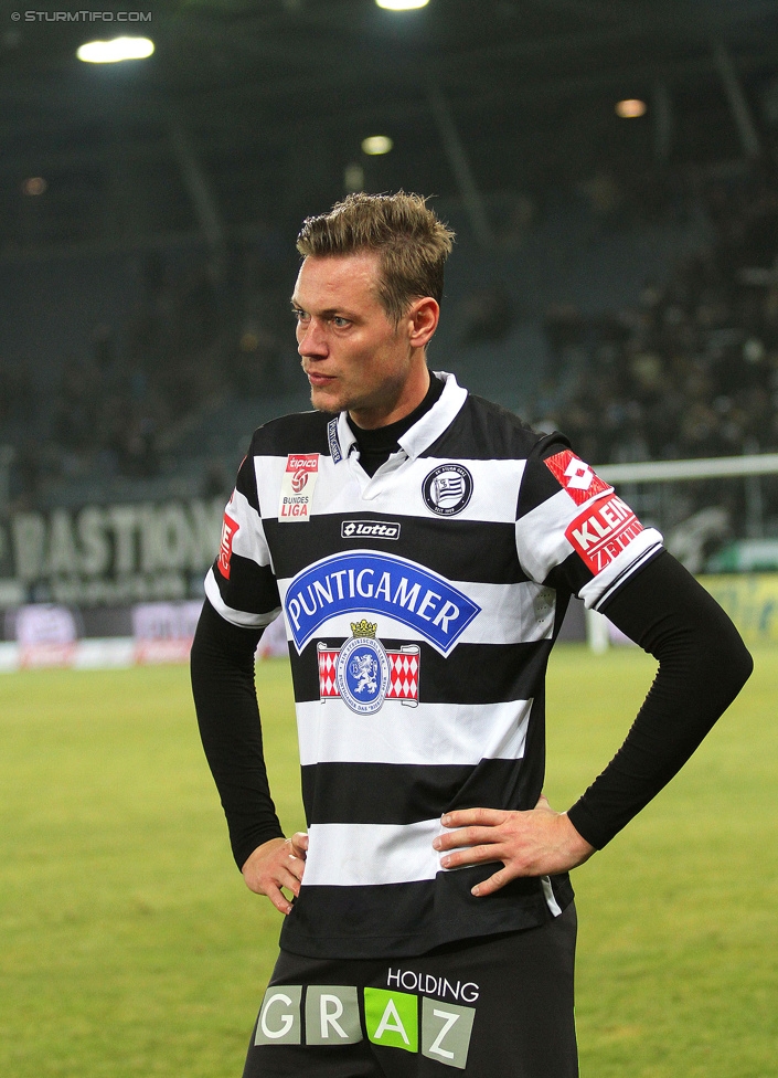 Sturm Graz - Wr. Neustadt
Oesterreichische Fussball Bundesliga, 21. Runde, SK Sturm Graz - SC Wiener Neustadt, Stadion Liebenau Graz, 21.02.2015. 

Foto zeigt Roman Kienast (Sturm)
