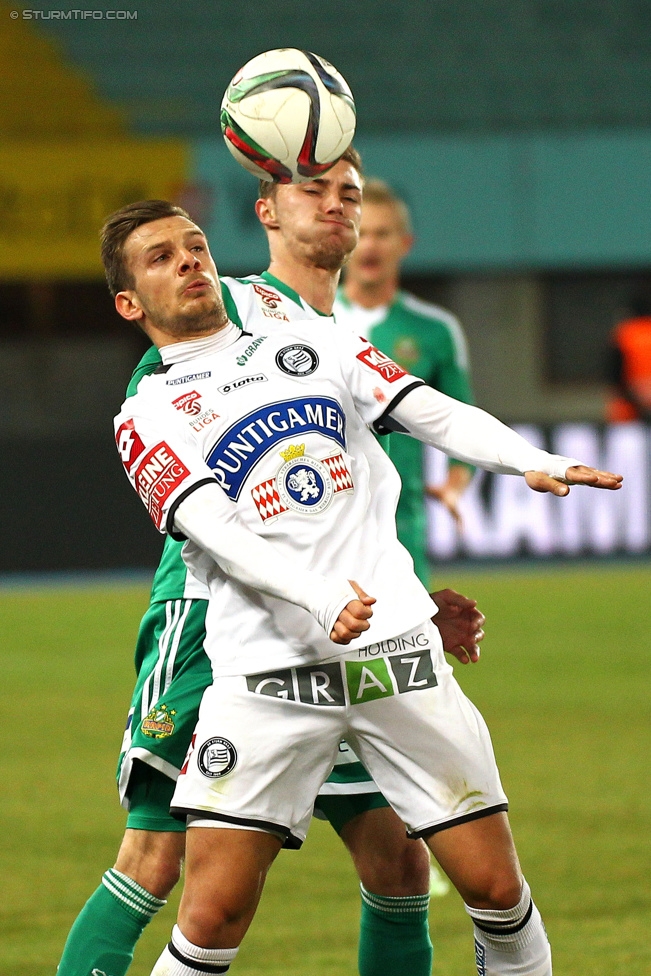 Rapid Wien - Sturm Graz
Oesterreichische Fussball Bundesliga, 22. Runde, SK Rapid Wien - SK Sturm Graz, Ernst Happel Stadion Wien, 28.02.2015. 

Foto zeigt Daniel Offenbacher (Sturm)
