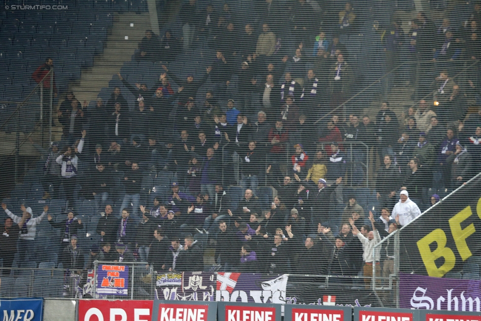 Sturm Graz - Austria Wien
Oesterreichische Fussball Bundesliga, 23. Runde, SK Sturm Graz - FK Austria Wien, Stadion Liebenau Graz, 03.03.2015. 

Foto zeigt Fans von Austria Wien
