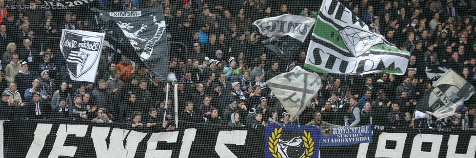 Sturm Graz - Austria Wien
Oesterreichische Fussball Bundesliga, 23. Runde, SK Sturm Graz - FK Austria Wien, Stadion Liebenau Graz, 03.03.2015. 

Foto zeigt Fans von Sturm
