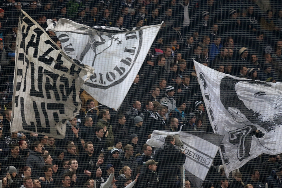 Sturm Graz - Austria Wien
Oesterreichische Fussball Bundesliga, 23. Runde, SK Sturm Graz - FK Austria Wien, Stadion Liebenau Graz, 03.03.2015. 

Foto zeigt Fans von Sturm
