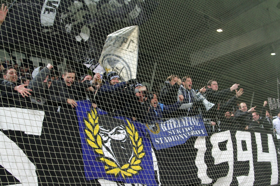 Sturm Graz - Austria Wien
Oesterreichische Fussball Bundesliga, 23. Runde, SK Sturm Graz - FK Austria Wien, Stadion Liebenau Graz, 03.03.2015. 

Foto zeigt Fans von Sturm
