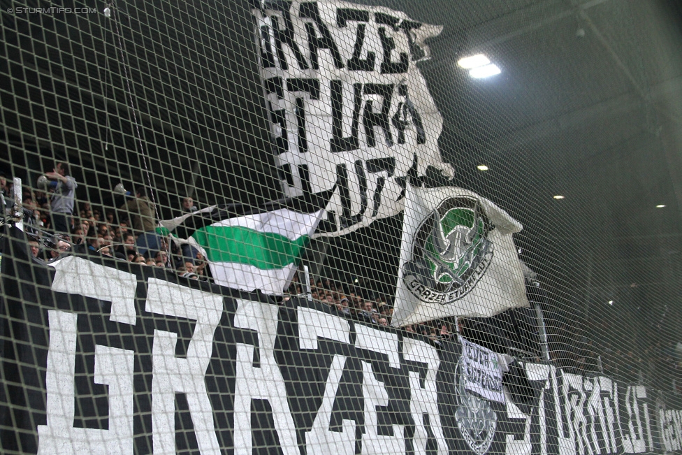 Sturm Graz - Austria Wien
Oesterreichische Fussball Bundesliga, 23. Runde, SK Sturm Graz - FK Austria Wien, Stadion Liebenau Graz, 03.03.2015. 

Foto zeigt Fans von Sturm
