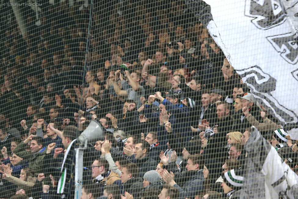 Sturm Graz - Austria Wien
Oesterreichische Fussball Bundesliga, 23. Runde, SK Sturm Graz - FK Austria Wien, Stadion Liebenau Graz, 03.03.2015. 

Foto zeigt Fans von Sturm
