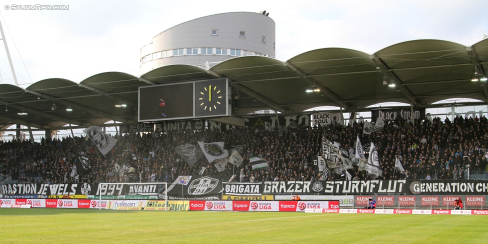 Sturm Graz - Wolfsberg
Oesterreichische Fussball Bundesliga, 24. Runde, SK Sturm Graz - Wolfsberg AC, Stadion Liebenau Graz, 07.03.2015. 

Foto zeigt Fans von Sturm
