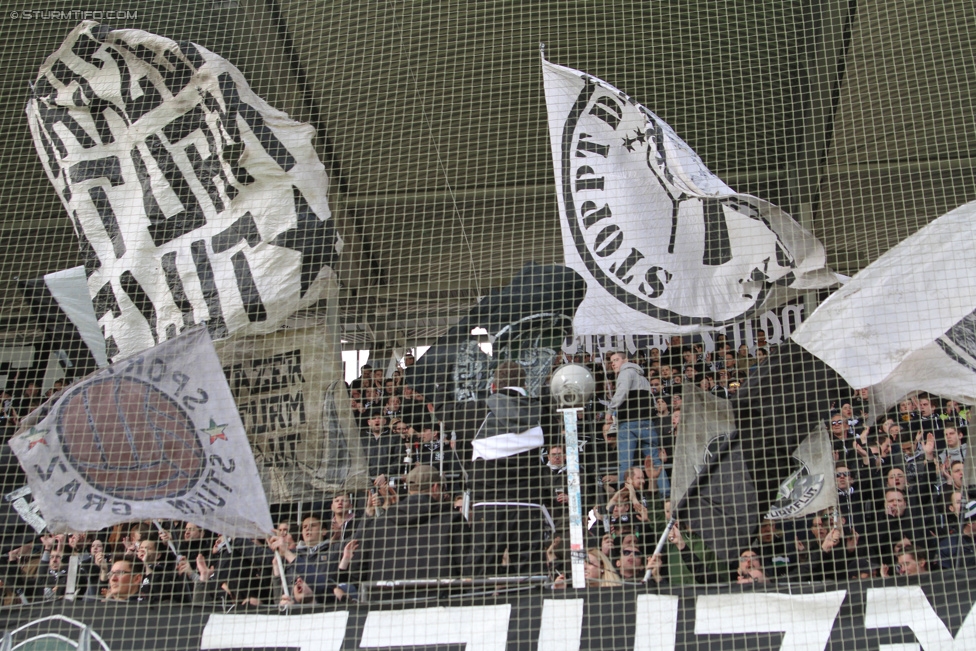 Sturm Graz - Wolfsberg
Oesterreichische Fussball Bundesliga, 24. Runde, SK Sturm Graz - Wolfsberg AC, Stadion Liebenau Graz, 07.03.2015. 

Foto zeigt Fans von Sturm
