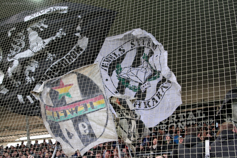 Sturm Graz - Wolfsberg
Oesterreichische Fussball Bundesliga, 24. Runde, SK Sturm Graz - Wolfsberg AC, Stadion Liebenau Graz, 07.03.2015. 

Foto zeigt Fans von Sturm
