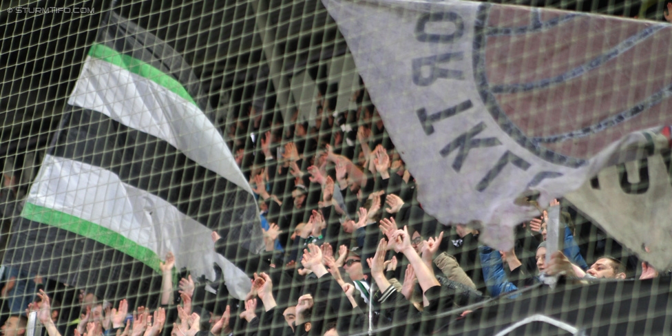 Sturm Graz - Wolfsberg
Oesterreichische Fussball Bundesliga, 24. Runde, SK Sturm Graz - Wolfsberg AC, Stadion Liebenau Graz, 07.03.2015. 

Foto zeigt Fans von Sturm
