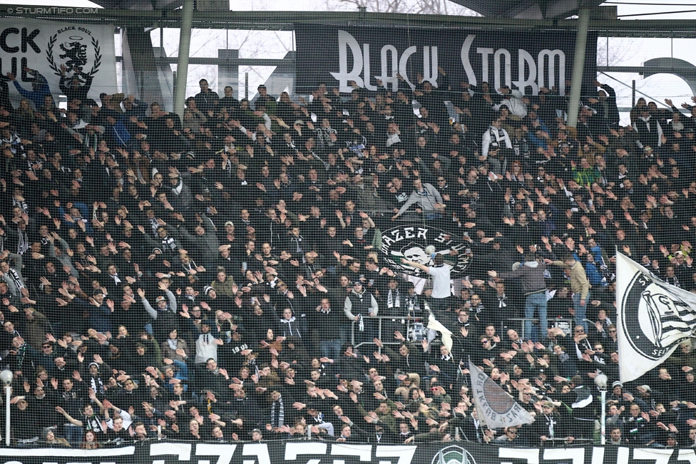 Sturm Graz - Wolfsberg
Oesterreichische Fussball Bundesliga, 24. Runde, SK Sturm Graz - Wolfsberg AC, Stadion Liebenau Graz, 07.03.2015. 

Foto zeigt Fans von Sturm
