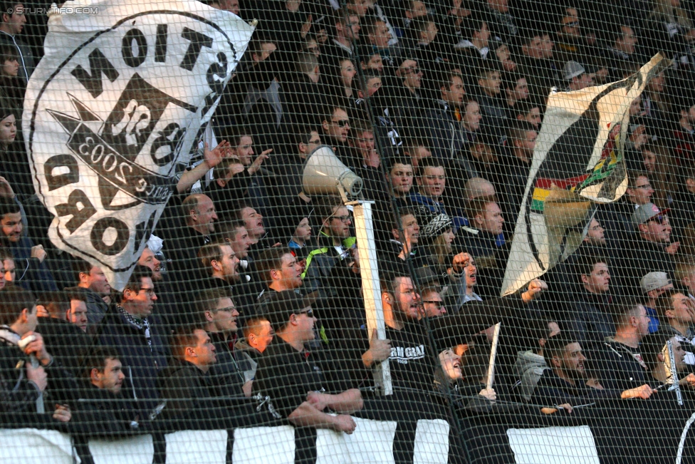 Sturm Graz - Wolfsberg
Oesterreichische Fussball Bundesliga, 24. Runde, SK Sturm Graz - Wolfsberg AC, Stadion Liebenau Graz, 07.03.2015. 

Foto zeigt Fans von Sturm
