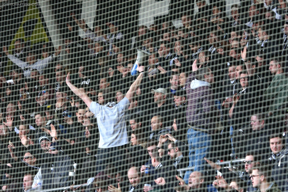 Sturm Graz - Wolfsberg
Oesterreichische Fussball Bundesliga, 24. Runde, SK Sturm Graz - Wolfsberg AC, Stadion Liebenau Graz, 07.03.2015. 

Foto zeigt Fans von Sturm
