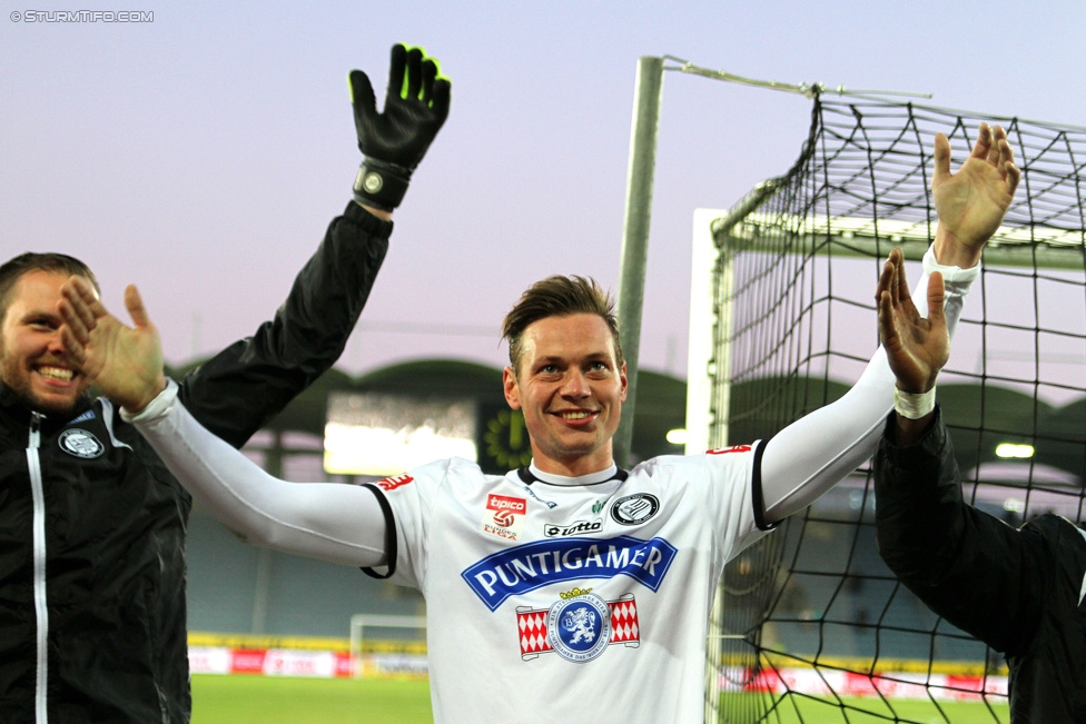 Sturm Graz - Wolfsberg
Oesterreichische Fussball Bundesliga, 24. Runde, SK Sturm Graz - Wolfsberg AC, Stadion Liebenau Graz, 07.03.2015. 

Foto zeigt Roman Kienast (Sturm)
Schlüsselwörter: jubel