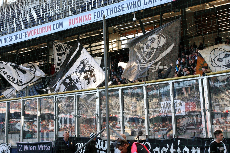 RB Salzburg - Sturm Graz
Oesterreichische Fussball Bundesliga, 25. Runde, FC RB Salzburg - SK Sturm Graz, Stadion Wals-Siezenheim, 15.03.2015. 

Foto zeigt Fans von Sturm
