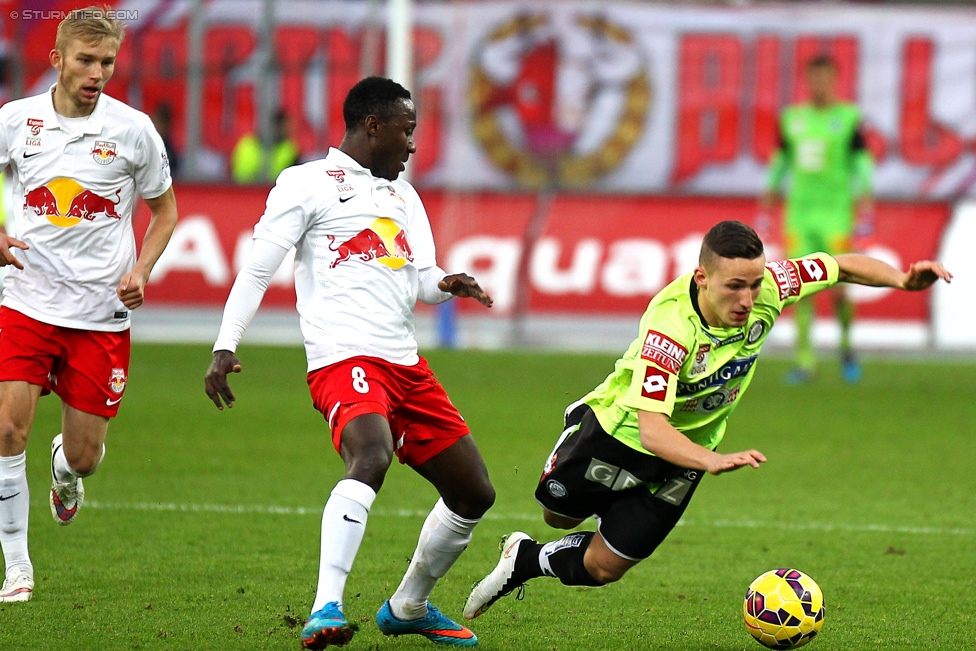 RB Salzburg - Sturm Graz
Oesterreichische Fussball Bundesliga, 25. Runde, FC RB Salzburg - SK Sturm Graz, Stadion Wals-Siezenheim, 15.03.2015. 

Foto zeigt Naby Keita (Salzburg) und Donisi Avdijaj (Sturm)
Schlüsselwörter: foul