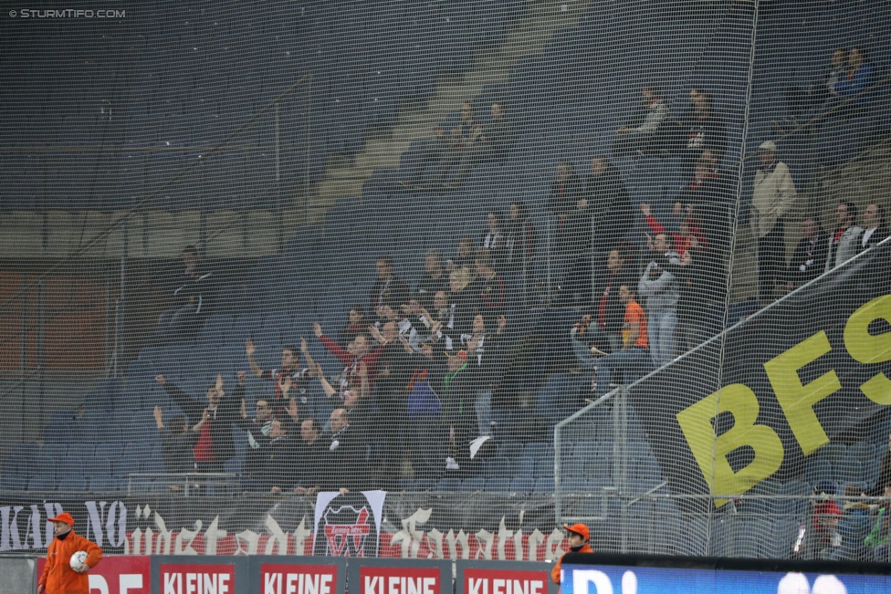 Sturm Graz - Admira
Oesterreichische Fussball Bundesliga, 26. Runde, SK Sturm Graz - FC Admira Wacker Moedling, Stadion Liebenau Graz, 21.03.2015. 

Foto zeigt Fans der Admira
