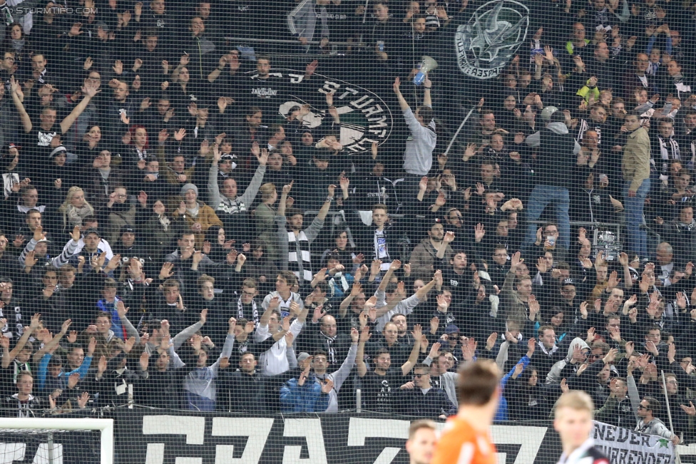 Sturm Graz - Admira
Oesterreichische Fussball Bundesliga, 26. Runde, SK Sturm Graz - FC Admira Wacker Moedling, Stadion Liebenau Graz, 21.03.2015. 

Foto zeigt Fans von Sturm
