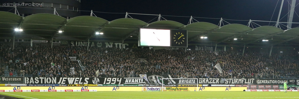 Sturm Graz - Admira
Oesterreichische Fussball Bundesliga, 26. Runde, SK Sturm Graz - FC Admira Wacker Moedling, Stadion Liebenau Graz, 21.03.2015. 

Foto zeigt Fans von Sturm
