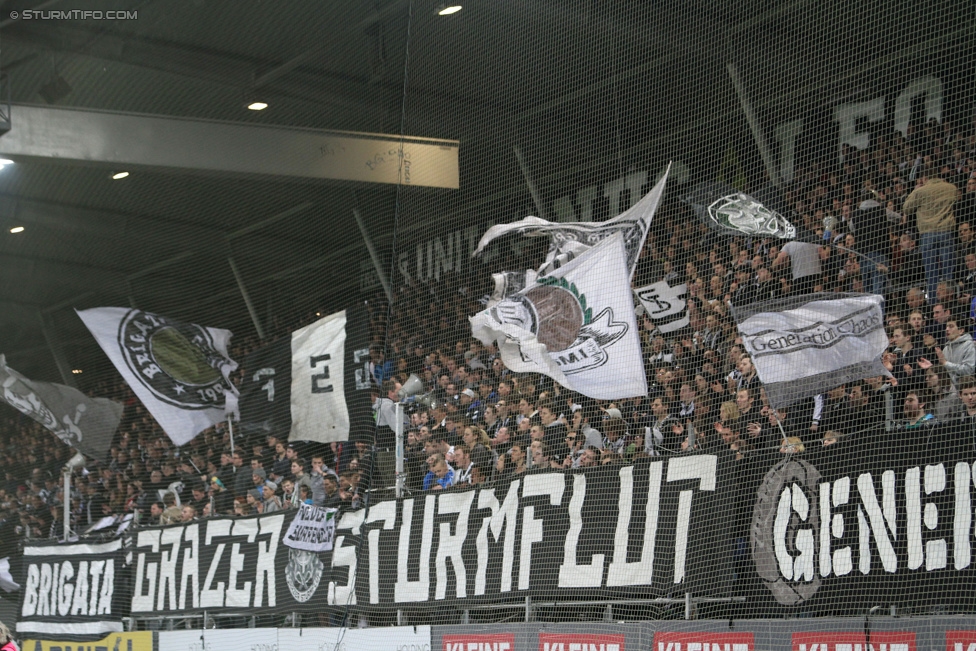 Sturm Graz - Admira
Oesterreichische Fussball Bundesliga, 26. Runde, SK Sturm Graz - FC Admira Wacker Moedling, Stadion Liebenau Graz, 21.03.2015. 

Foto zeigt Fans von Sturm
