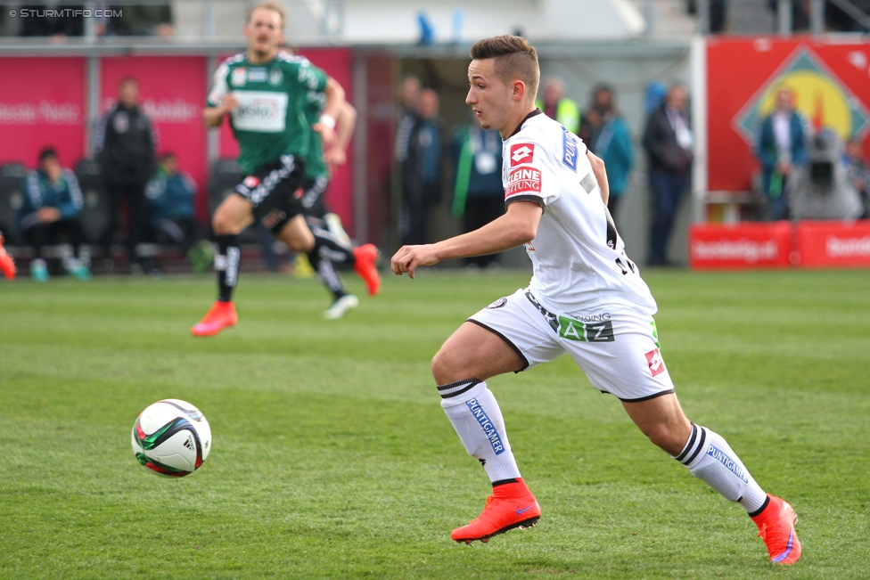 Ried - Sturm Graz
Oesterreichische Fussball Bundesliga, 27. Runde, SV Ried - SK Sturm Graz, Arena Ried, 05.04.2015. 

Foto zeigt Donisi Avdijaj (Sturm)
