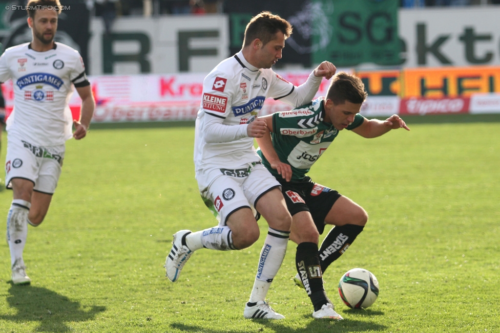 Ried - Sturm Graz
Oesterreichische Fussball Bundesliga, 27. Runde, SV Ried - SK Sturm Graz, Arena Ried, 05.04.2015. 

Foto zeigt Anel Hadzic (Sturm)
