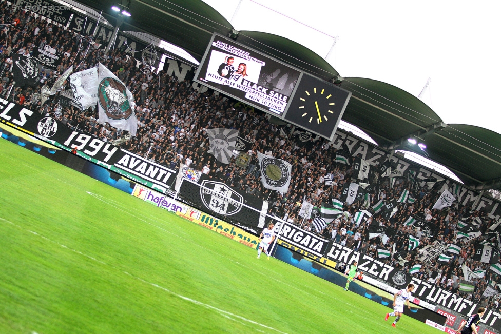 Sturm Graz - Altach
Oesterreichische Fussball Bundesliga, 28. Runde, SK Sturm Graz - SCR Altach, Stadion Liebenau Graz, 11.04.2015. 

Foto zeigt Fans von Sturm
