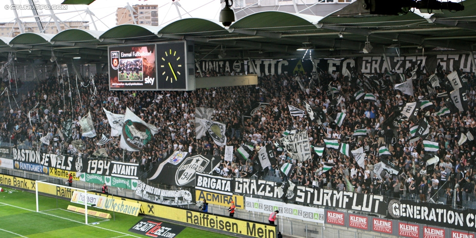 Sturm Graz - Altach
Oesterreichische Fussball Bundesliga, 28. Runde, SK Sturm Graz - SCR Altach, Stadion Liebenau Graz, 11.04.2015. 

Foto zeigt Fans von Sturm
