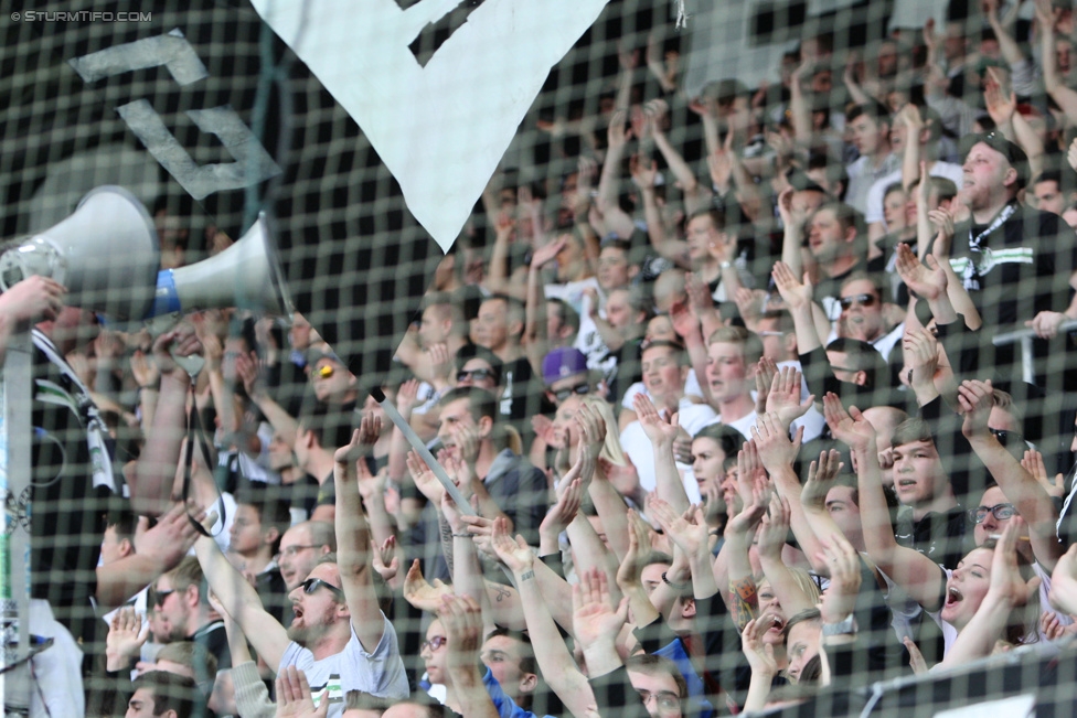 Sturm Graz - Altach
Oesterreichische Fussball Bundesliga, 28. Runde, SK Sturm Graz - SCR Altach, Stadion Liebenau Graz, 11.04.2015. 

Foto zeigt Fans von Sturm
