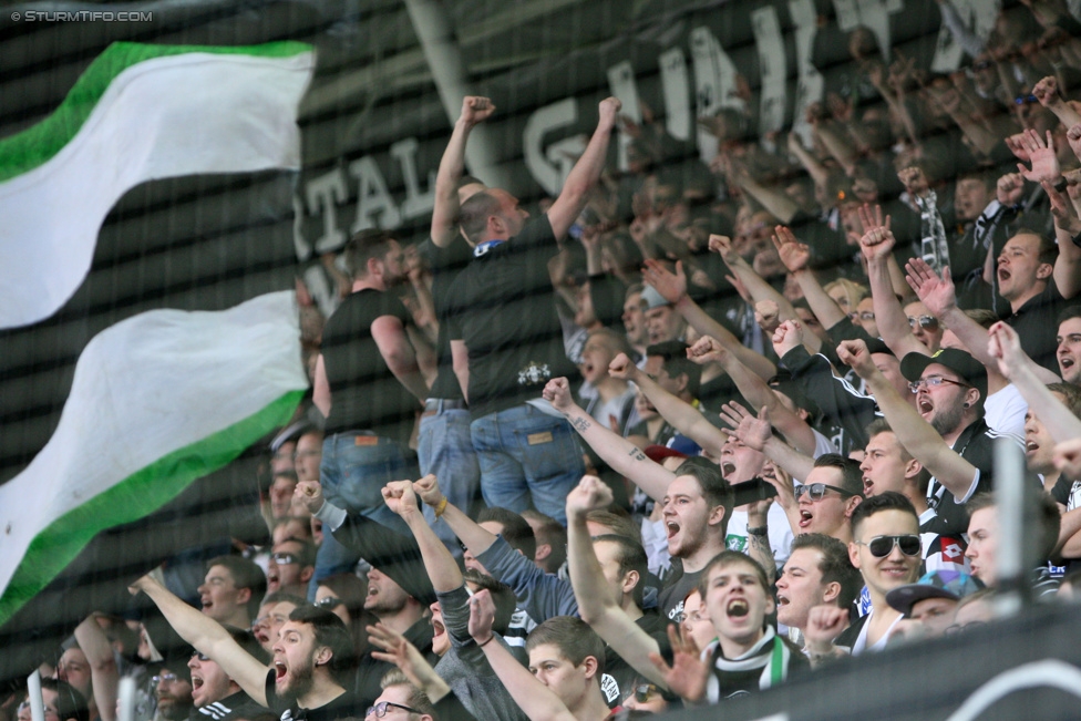 Sturm Graz - Altach
Oesterreichische Fussball Bundesliga, 28. Runde, SK Sturm Graz - SCR Altach, Stadion Liebenau Graz, 11.04.2015. 

Foto zeigt Fans von Sturm
