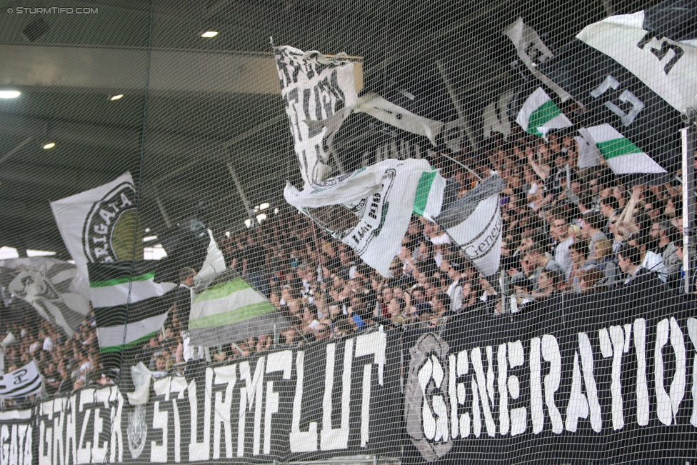 Sturm Graz - Altach
Oesterreichische Fussball Bundesliga, 28. Runde, SK Sturm Graz - SCR Altach, Stadion Liebenau Graz, 11.04.2015. 

Foto zeigt Fans von Sturm
