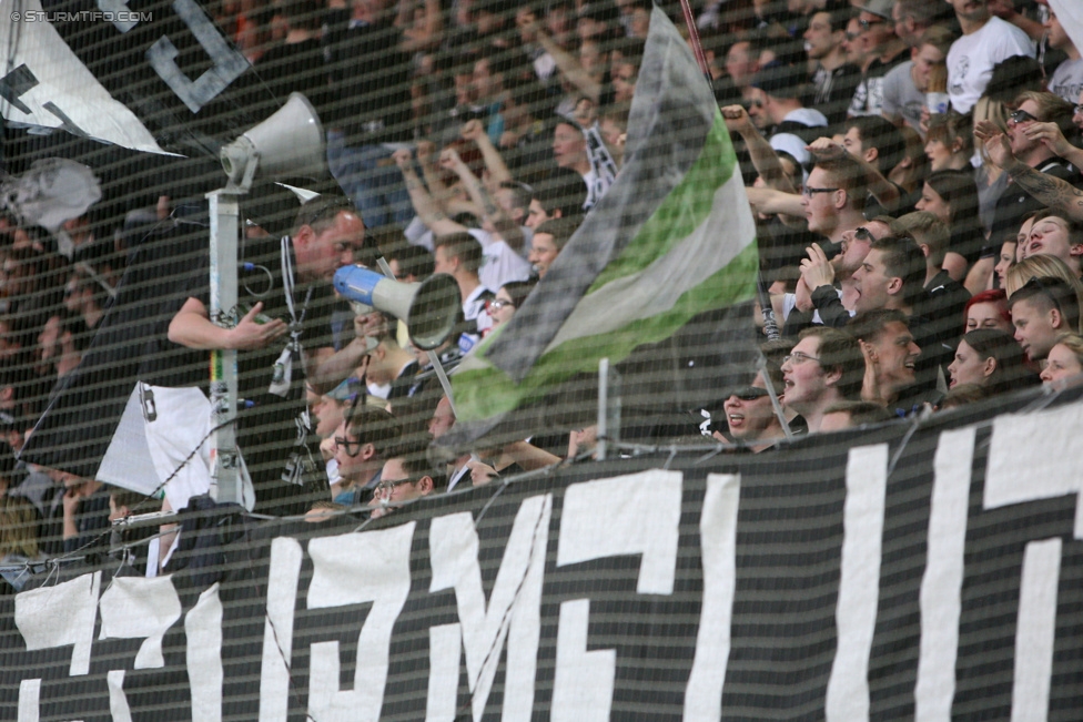 Sturm Graz - Altach
Oesterreichische Fussball Bundesliga, 28. Runde, SK Sturm Graz - SCR Altach, Stadion Liebenau Graz, 11.04.2015. 

Foto zeigt Fans von Sturm
