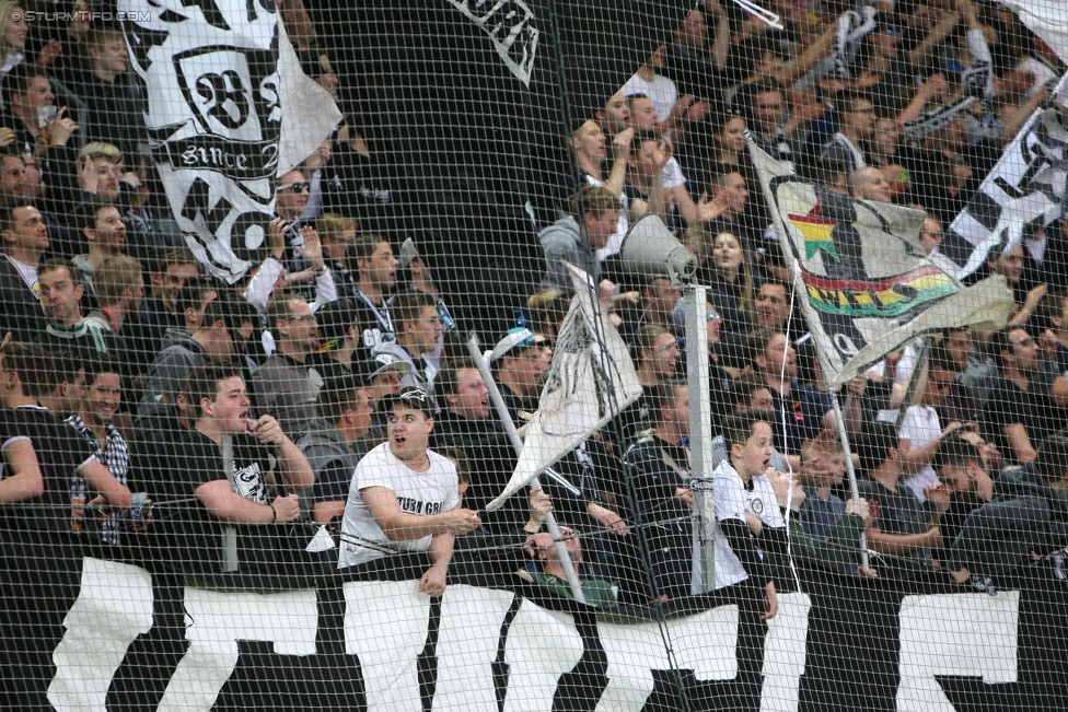 Sturm Graz - Altach
Oesterreichische Fussball Bundesliga, 28. Runde, SK Sturm Graz - SCR Altach, Stadion Liebenau Graz, 11.04.2015. 

Foto zeigt Fans von Sturm
