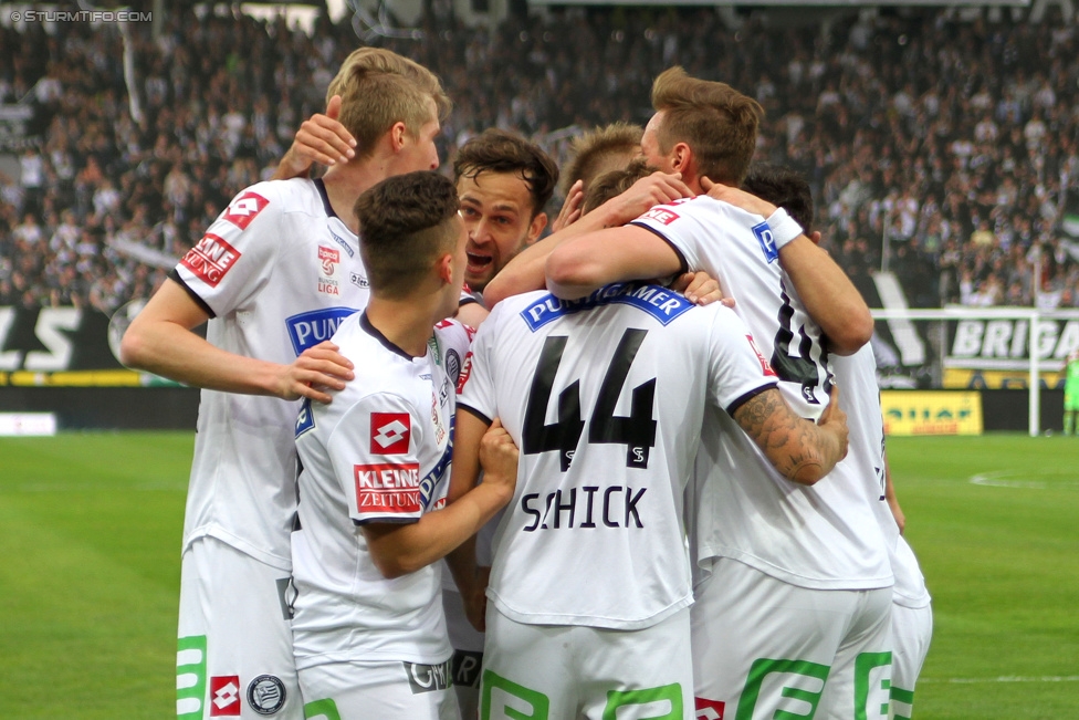 Sturm Graz - Altach
Oesterreichische Fussball Bundesliga, 28. Runde, SK Sturm Graz - SCR Altach, Stadion Liebenau Graz, 11.04.2015. 

Foto zeigt die Mannschaft von Sturm
