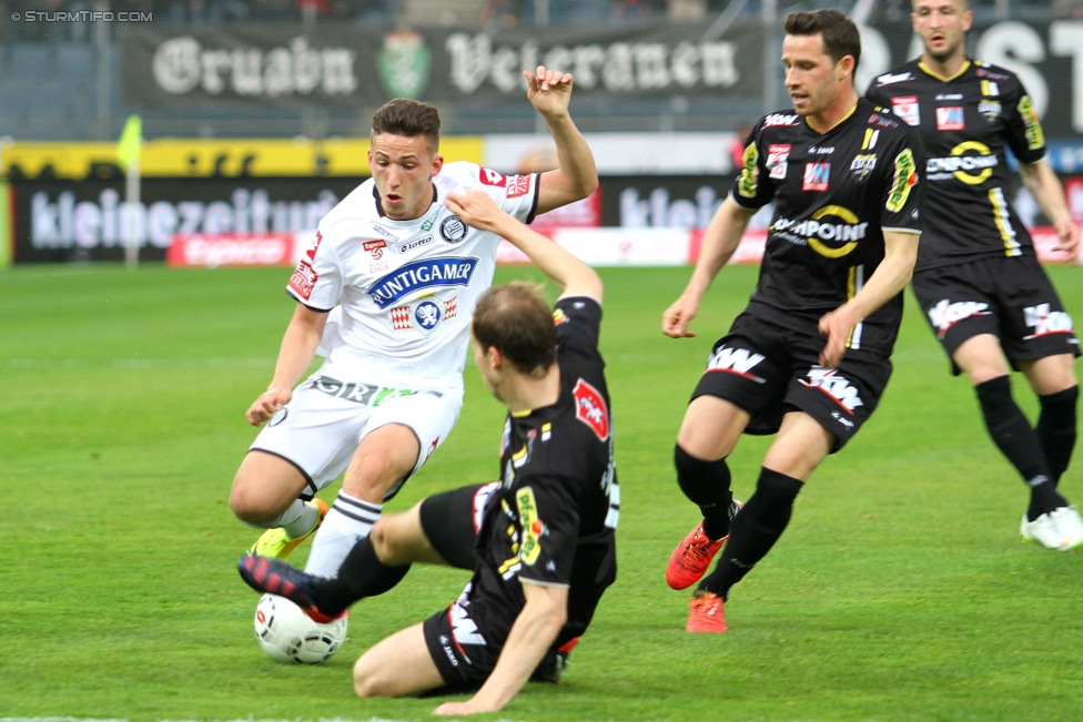 Sturm Graz - Altach
Oesterreichische Fussball Bundesliga, 28. Runde, SK Sturm Graz - SCR Altach, Stadion Liebenau Graz, 11.04.2015. 

Foto zeigt Donisi Avdijaj (Sturm)
