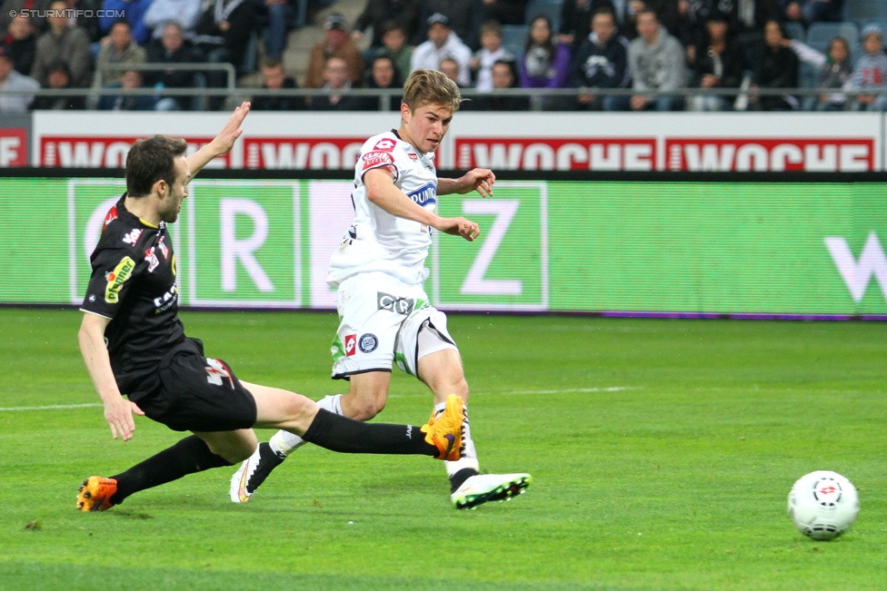 Sturm Graz - Altach
Oesterreichische Fussball Bundesliga, 28. Runde, SK Sturm Graz - SCR Altach, Stadion Liebenau Graz, 11.04.2015. 

Foto zeigt Andreas Gruber (Sturm)
Schlüsselwörter: tor